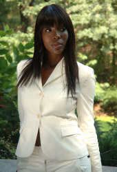 Model With Long Free-Flowing Straight Hair